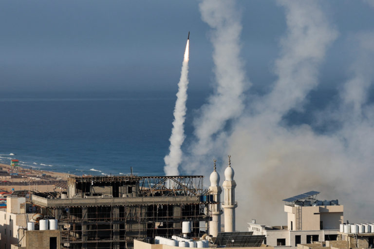 Hamas launches rockets at Tel Aviv in retaliation for Israeli strikes in Gaza