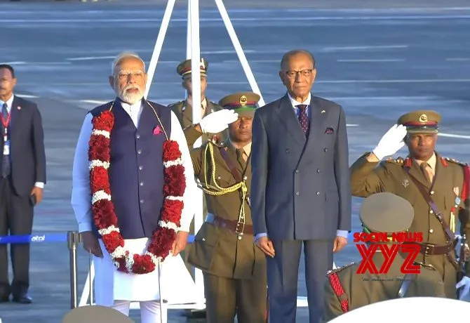 PM Modi Arrives in Mauritius