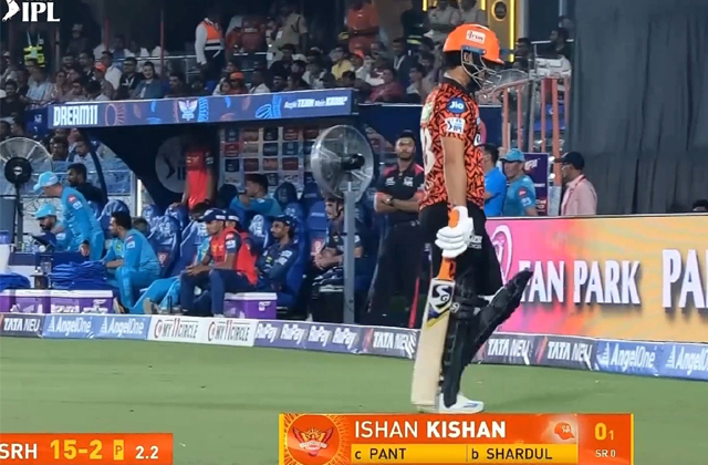 Ishan Kishan’s Unusual Dismissal in SRH vs MI Match Sparks Controversy