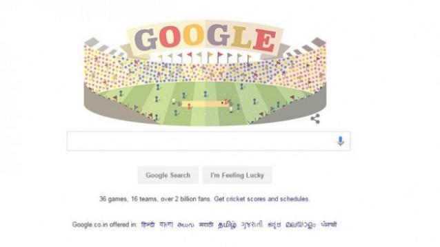 Google marks the start of ICC T20 Cricket World Cup with a doodle