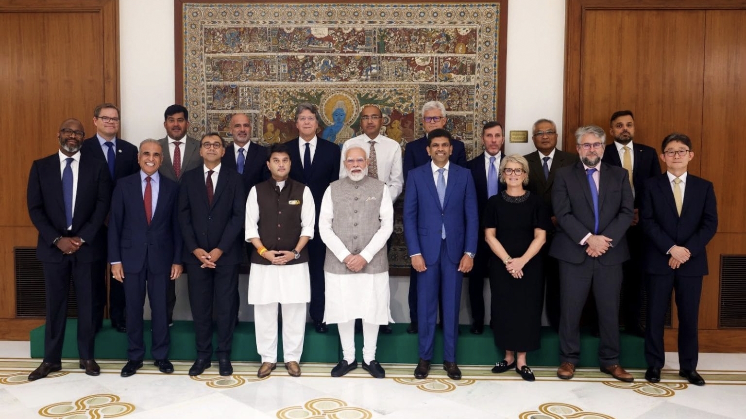 PM Modi Holds Meeting With GSMA Board Members at Seva Teerth