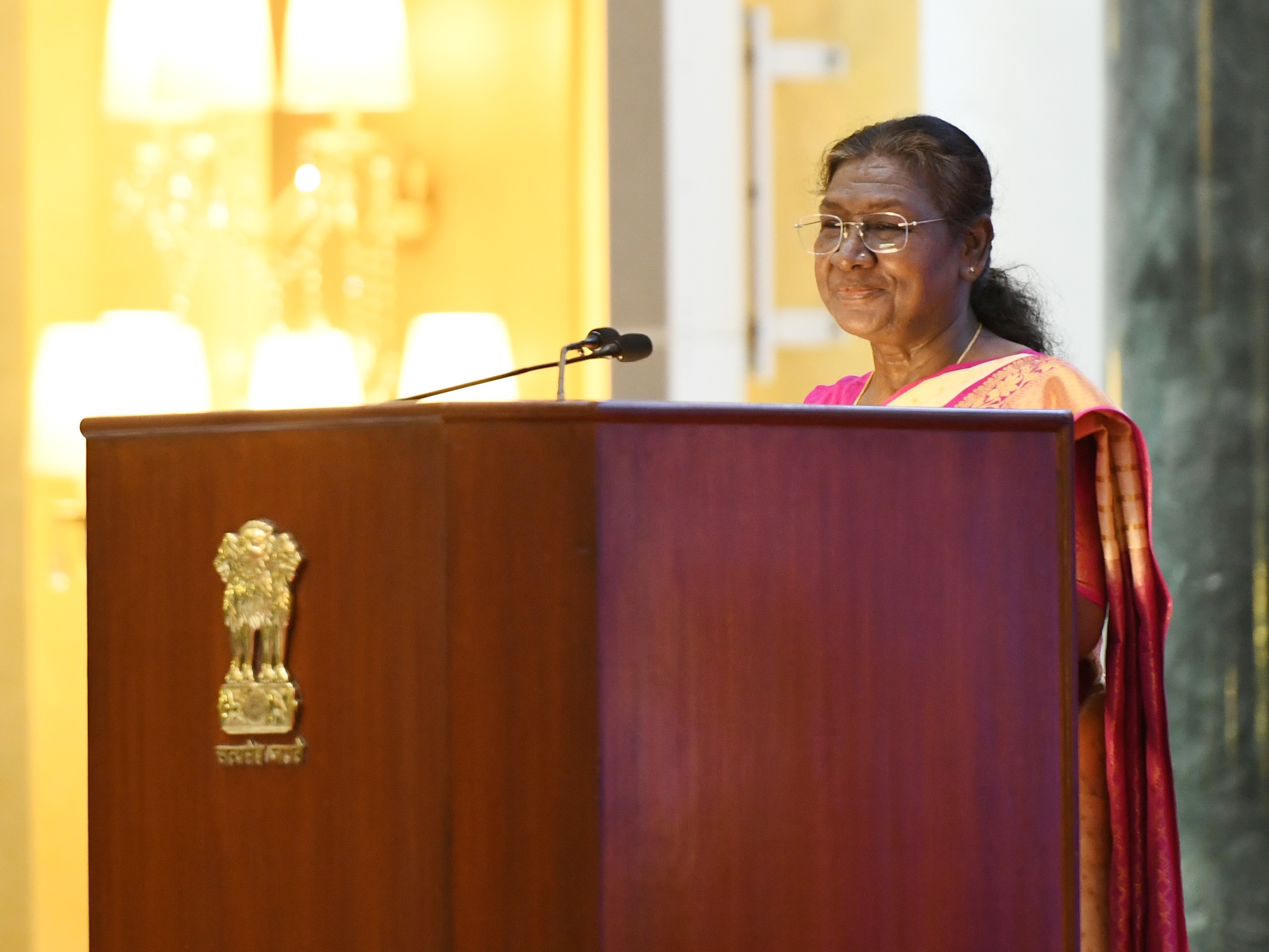 President Interacts With The Scheduled Tribe Women Representatives