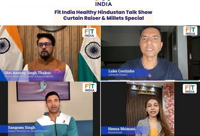 Shri Anurag Thakur- Let's eat healthily, exercise regularly and stay fit