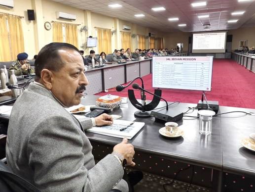 Dr Jitendra Singh chairs the DISHA meeting at Ramban on Sunday