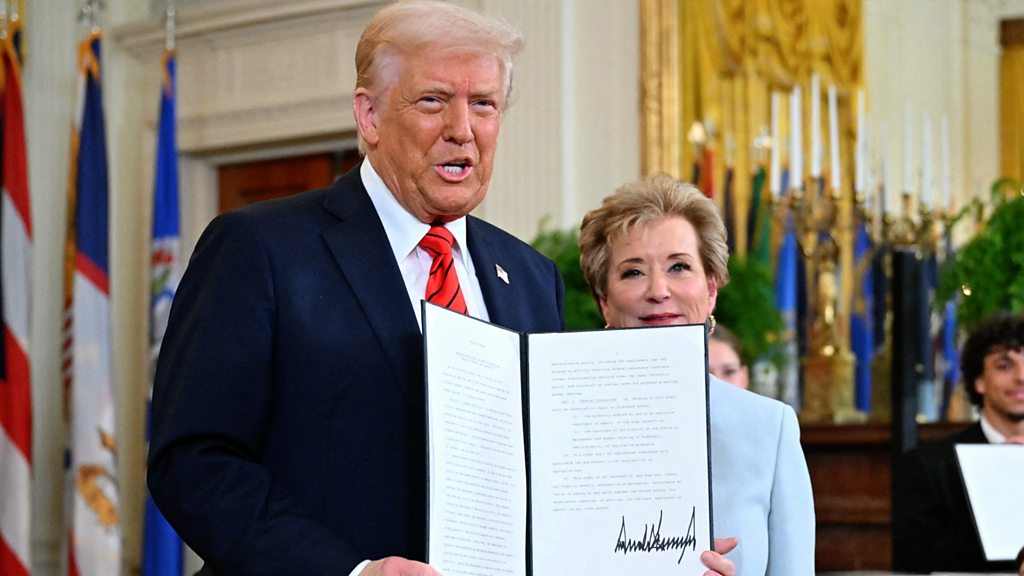 Trump signs executive order to begin dismantling the US Department of Education